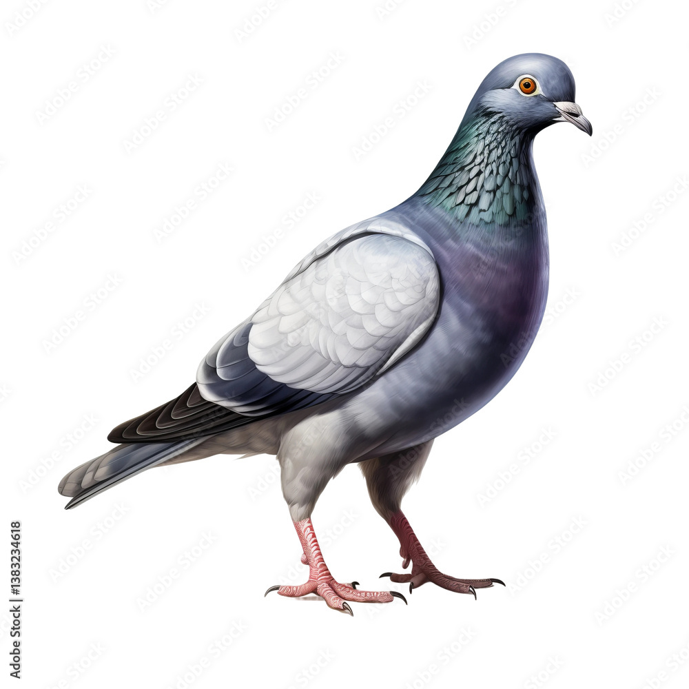 Obraz premium pigeon isolated on white background