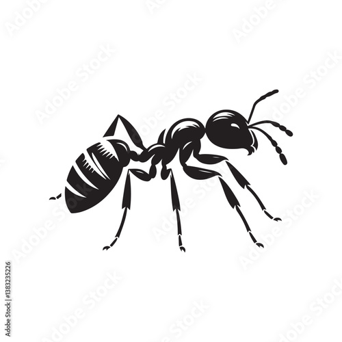ant on white background