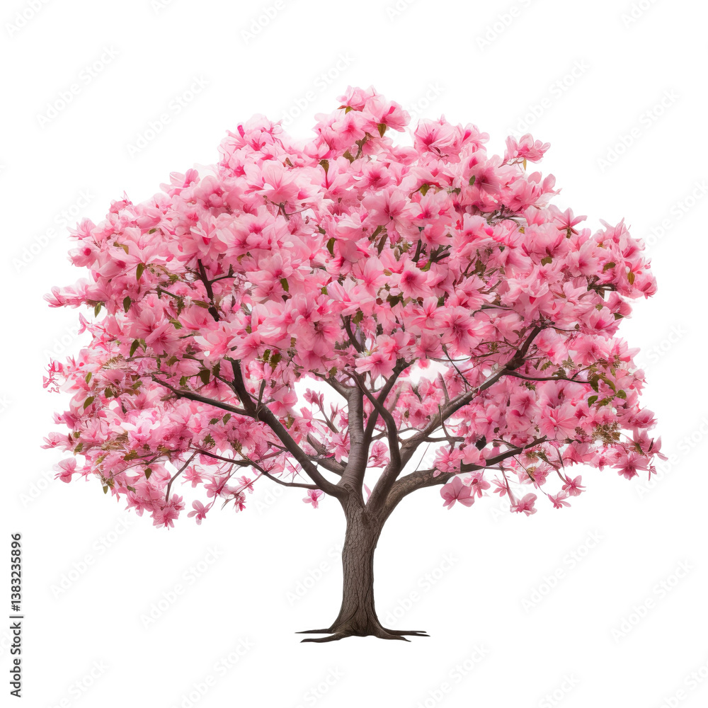 Fototapeta premium pink cherry blossom isolated