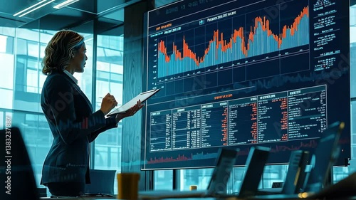Speaker Highlighting Key Insights with Graphs on Large Screen