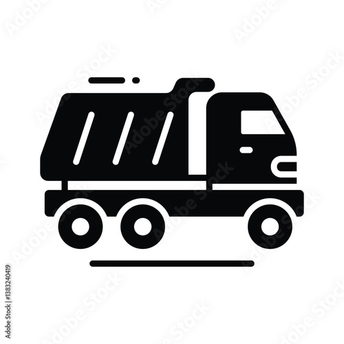 Check out our latest glyph style icon of dumper truck