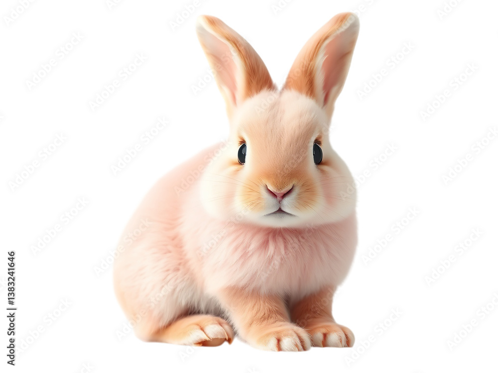Fototapeta premium Captivating Cottontail: A Rabbit's Enchanting Presence