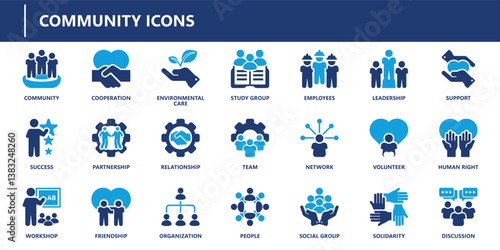community icon pack, solid icon collection