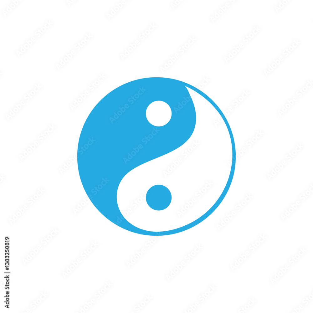 One continuous line drawing of Yin yang symbol sign. Tattoo design. Editable stroke. Outline vector illustration One continuous line drawing of Yin yang symbol sign. Tattoo design. Editable stroke. Outline vector illustration