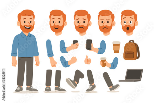 Character constructor with poses and emotions