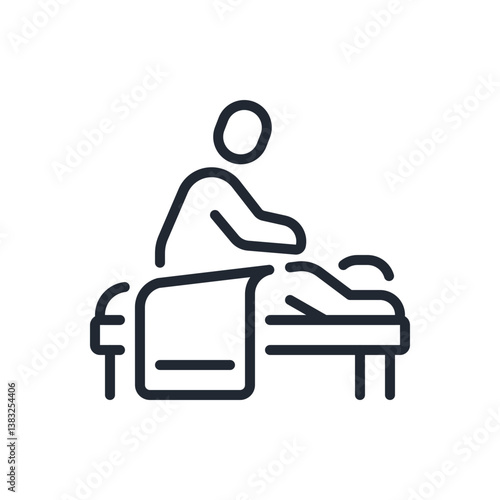 Spa and massage editable stroke outline icon isolated on transparent background flat vector illustration. Pixel perfect.