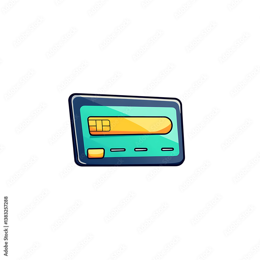 Credit Card Payment Icon in Minimalist Style