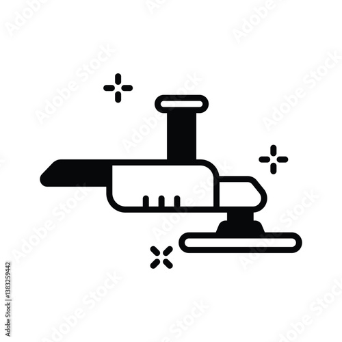 Latest glyph style icon showing angle grinder