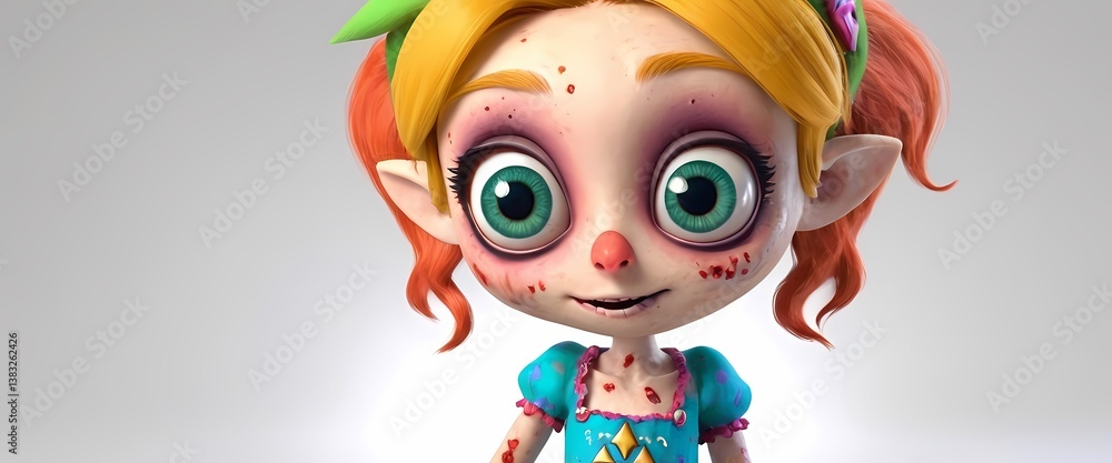 Creepy Cute Zombie Doll Girl with Big Eyes Creepy Cute Zombie Doll Girl with Big Eyes