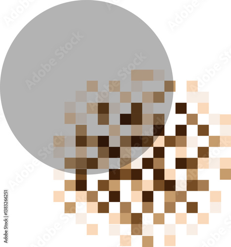 texture cubes in a circle transparent