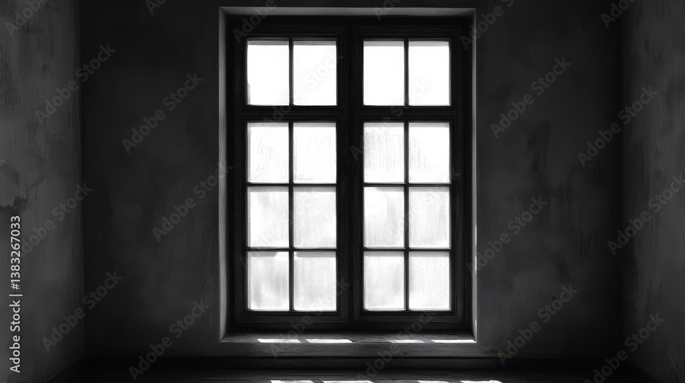 Ethereal illumination: a window to hope in a dim chamber, casting gleams of light onto weathered walls. Ethereal illumination: a window to hope in a dim chamber, casting gleams of light onto weathered walls.