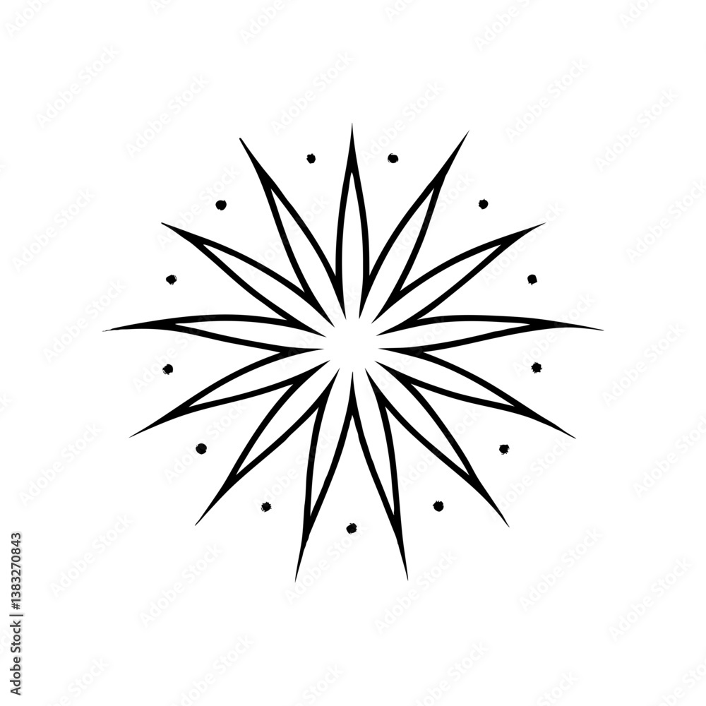 Fireworks glow ornament silhouette Fireworks glow ornament silhouette