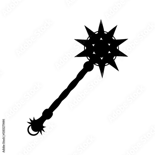 Flail silhouette vector illustration