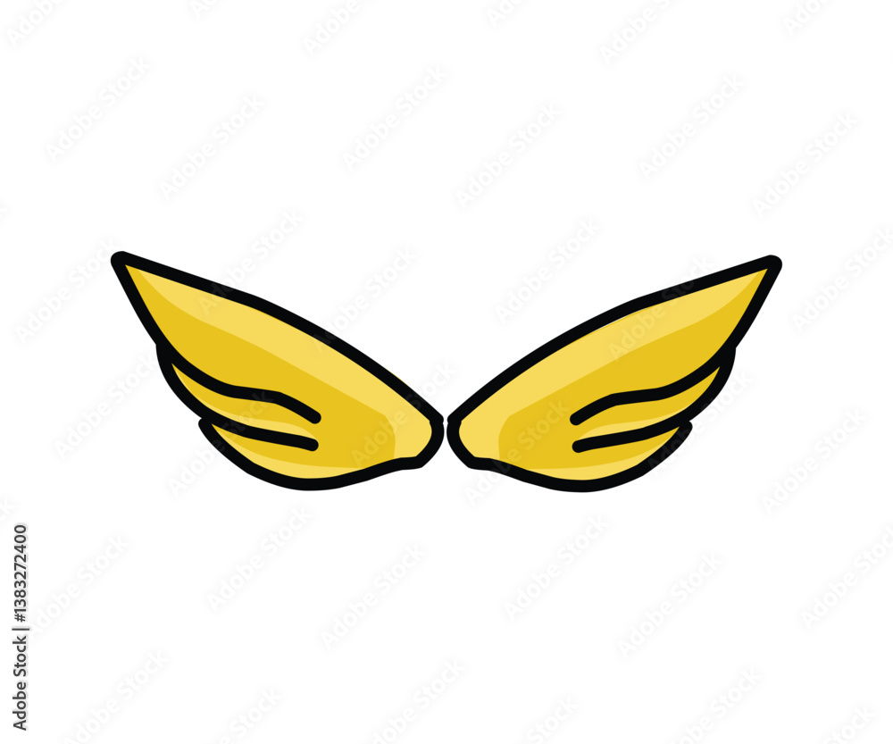 Obraz premium yellow butterfly isolated on white background