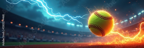 Electrifying Softball Night Game Spectacle