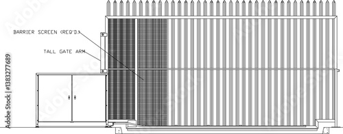 silhouette design vector illustration sketch image of modern minimalist fence gate 