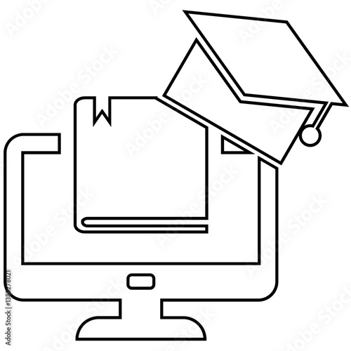 Book, computer, infomation icon
