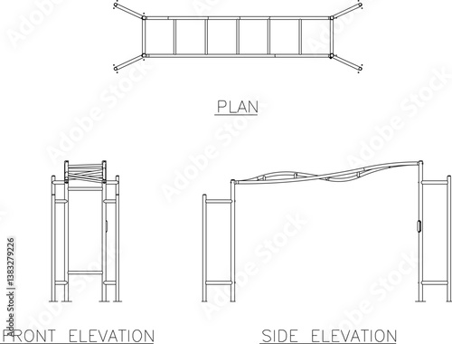 silhouette design vector illustration sketch Ladder and stepladder