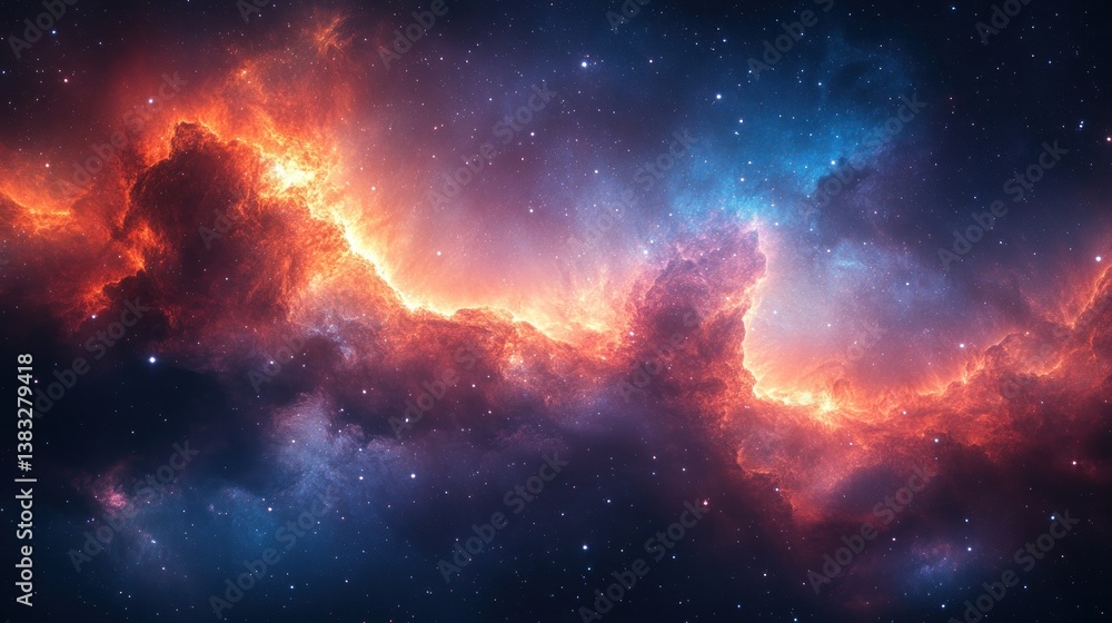 Fototapeta premium Cosmic nebulae swirling in space