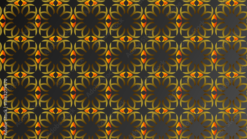 Gold and Orange Geometric Pattern Gold and Orange Geometric Pattern