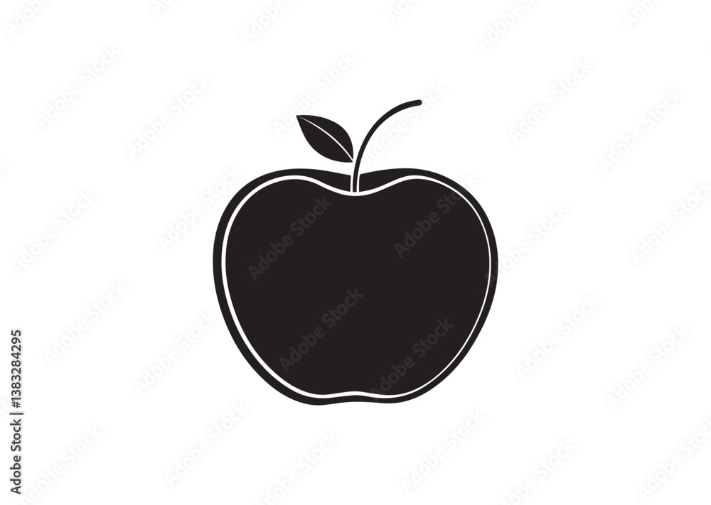 Apple silhouette vector Apple silhouette vector