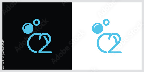 Creative oxygen icon logo vector