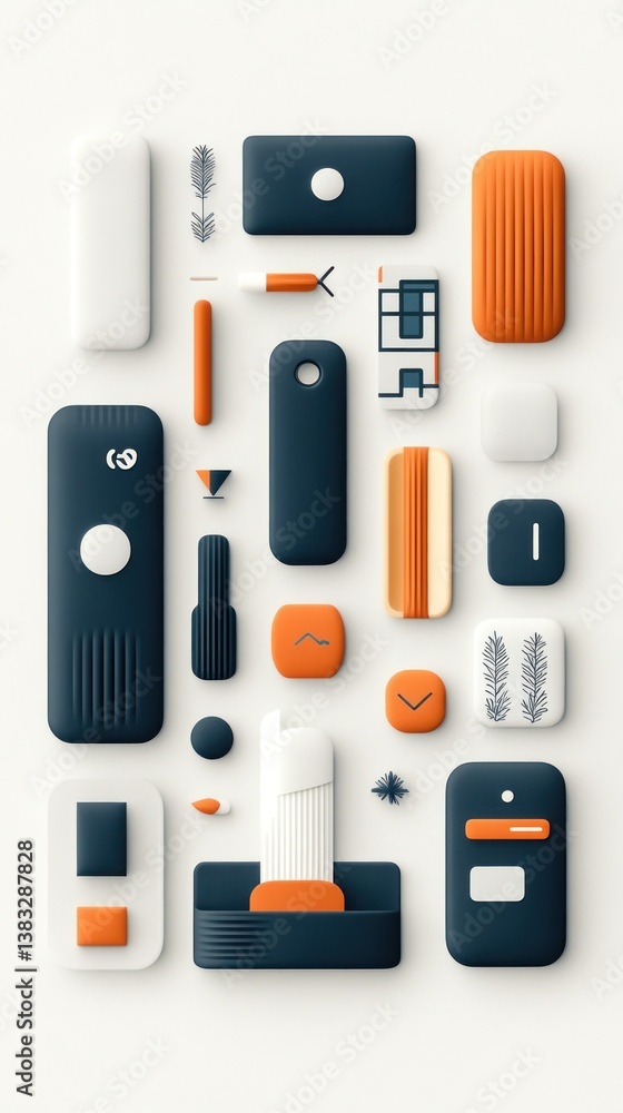 Abstract tech product components Abstract tech product components