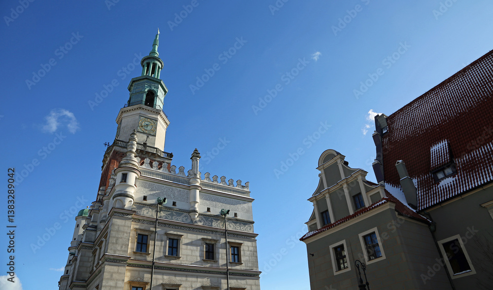 The Town Hall and a tenement - Poznan, Poland