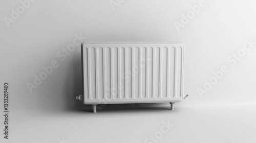 Wallpaper Mural White radiator against a white wall. Torontodigital.ca