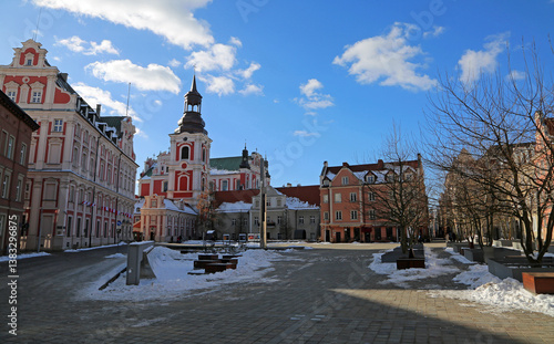 Obraz na płótnie Collegiate Square - Poznan, Poland w salonie