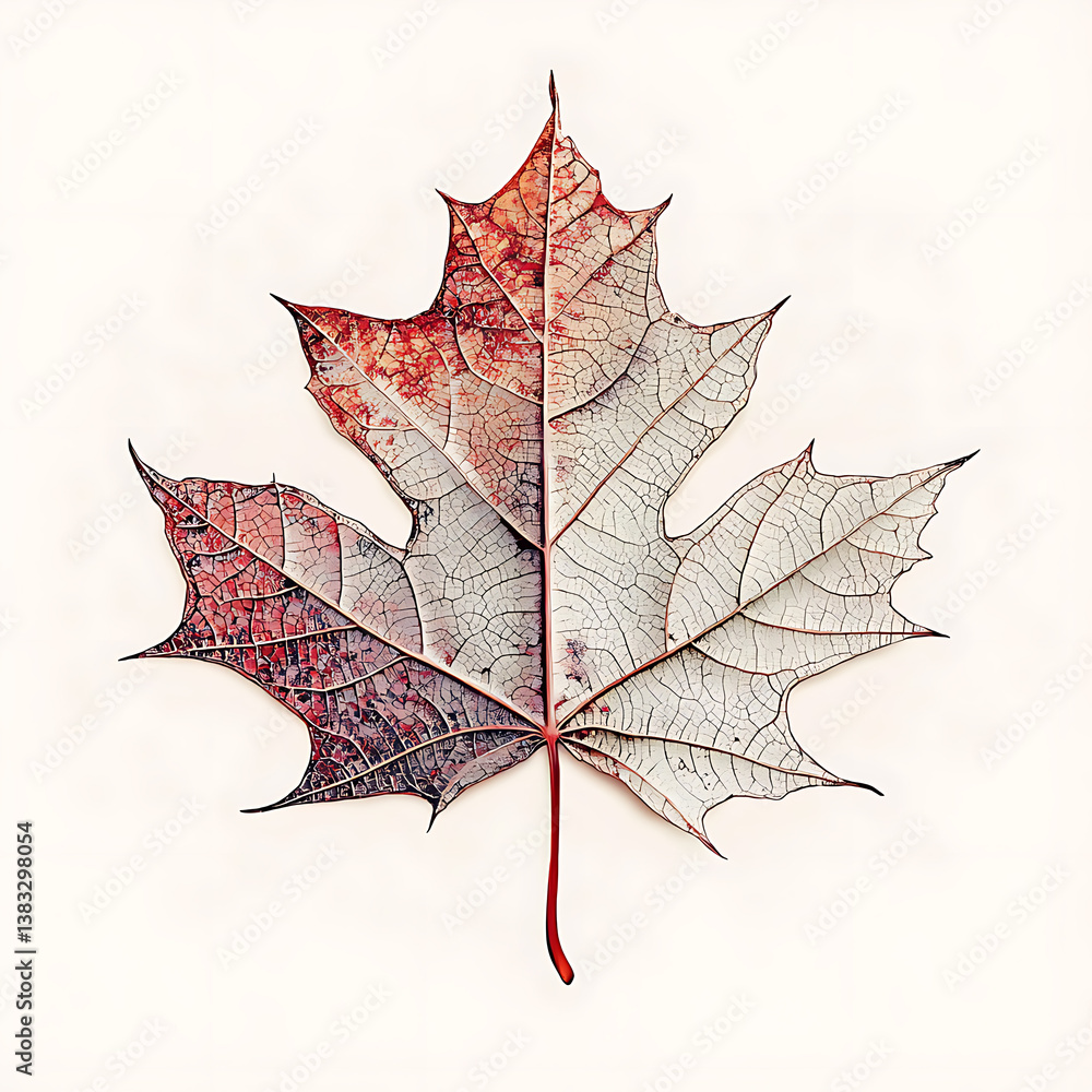 Naklejka premium illustrations of various trees, leaves, grasses, and botanical elements on white background.