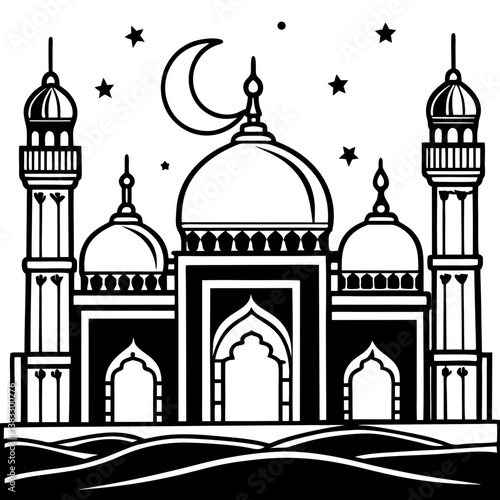 Wallpaper Mural taj mahal vector illustration Torontodigital.ca