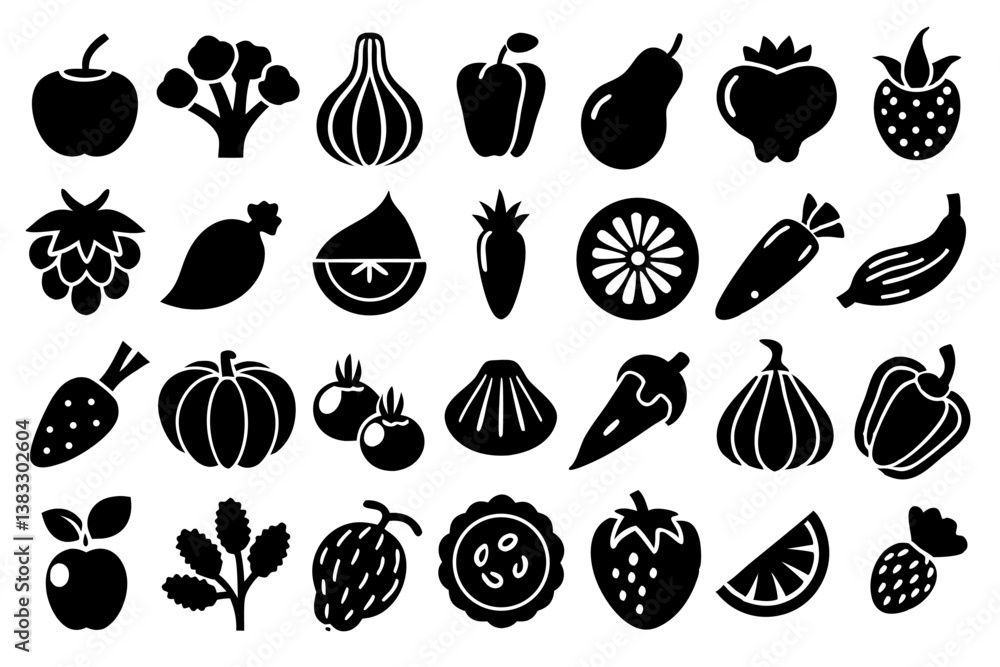 Set of Different Style Hand-Drawn fruit Vector Icons Set of Different Style Hand-Drawn fruit Vector Icons