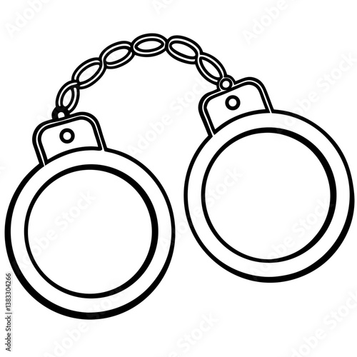 handcuffs isolated on white background