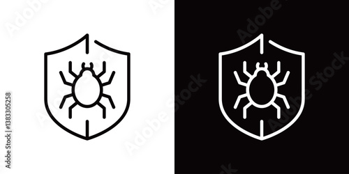 サイバーセキュリティのラインアイコン