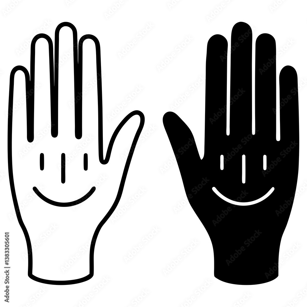 Obraz premium human hand vector illustration