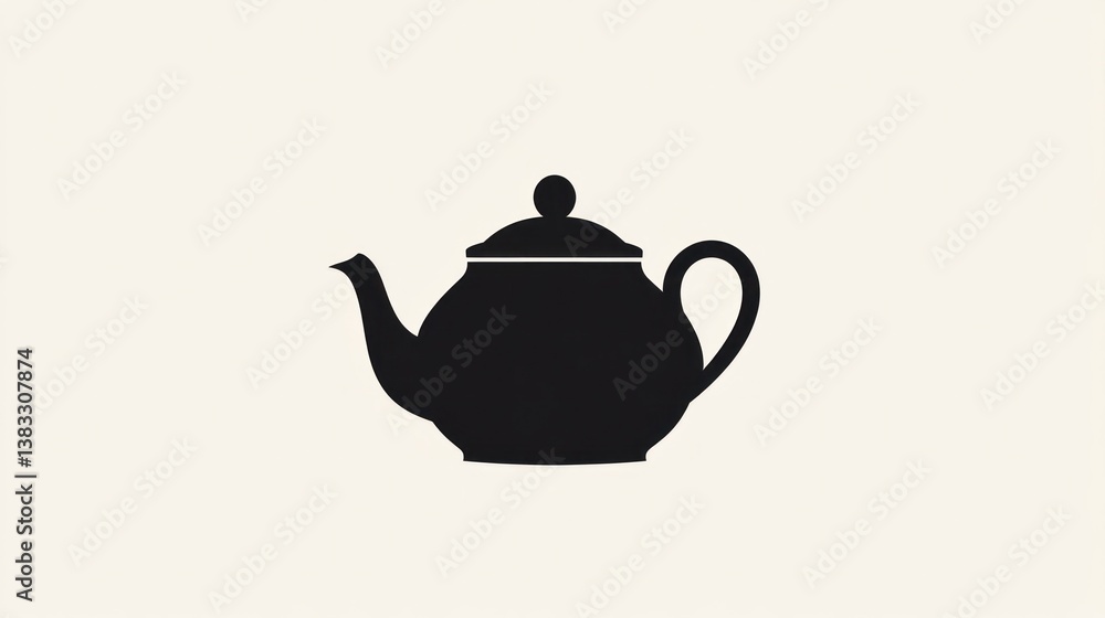 Simple teapot illustration, kitchenware, beverage, background, website icon Simple teapot illustration, kitchenware, beverage, background, website icon