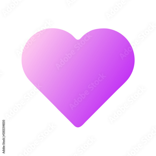 Purple gradient heart icon illustration
