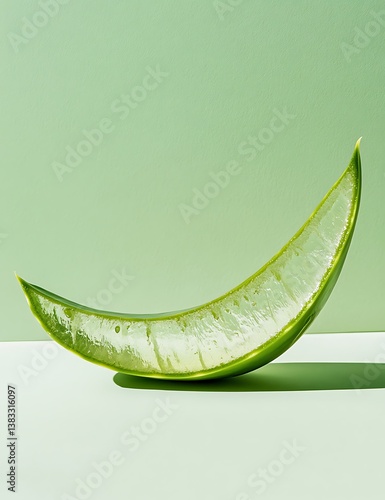 Fresh, succulent slices of aloe vera stacked against a soft green backdrop, highlighting their natural texture and potential for soothing skincare and wellness applications.