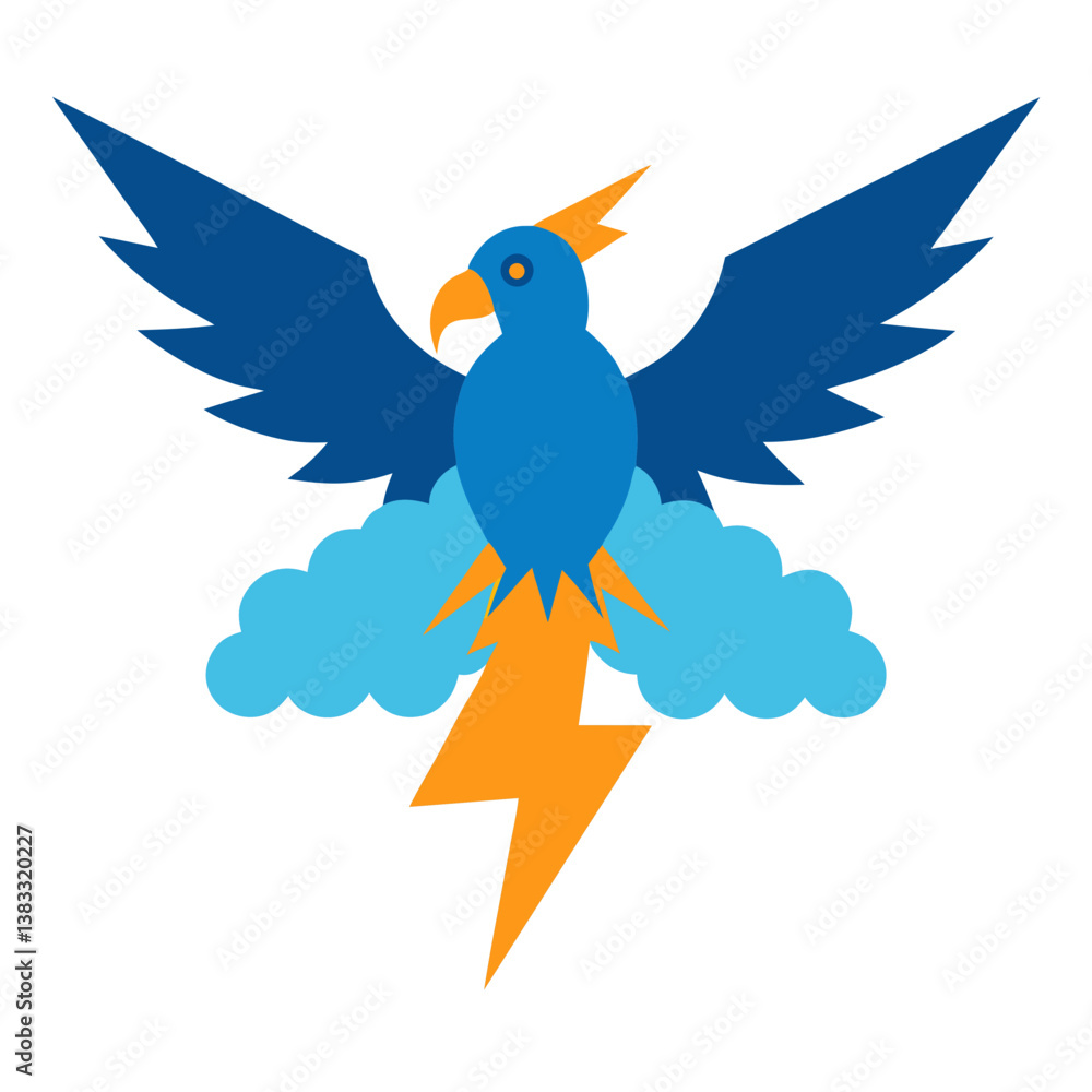 Fototapeta premium A thunderbird summoning a storm
