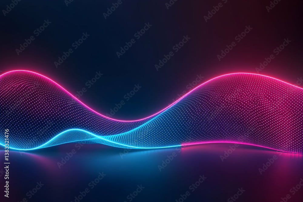 An abstract representation of glowing undulating lines with vibrant hues An abstract representation of glowing undulating lines with vibrant hues