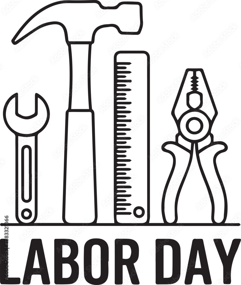 Creative Labor Day Vector Illustration Creative Labor Day Vector Illustration