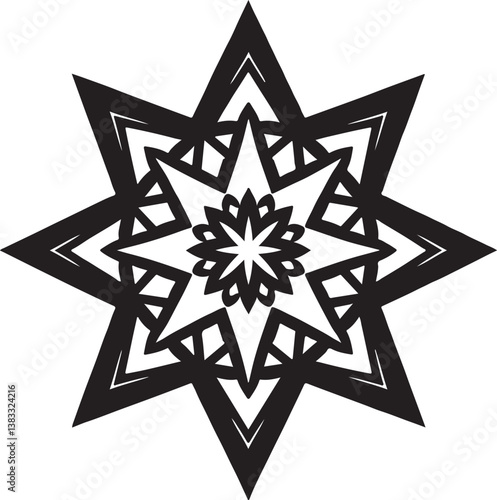 star silhouette victor design isolated on the white background.