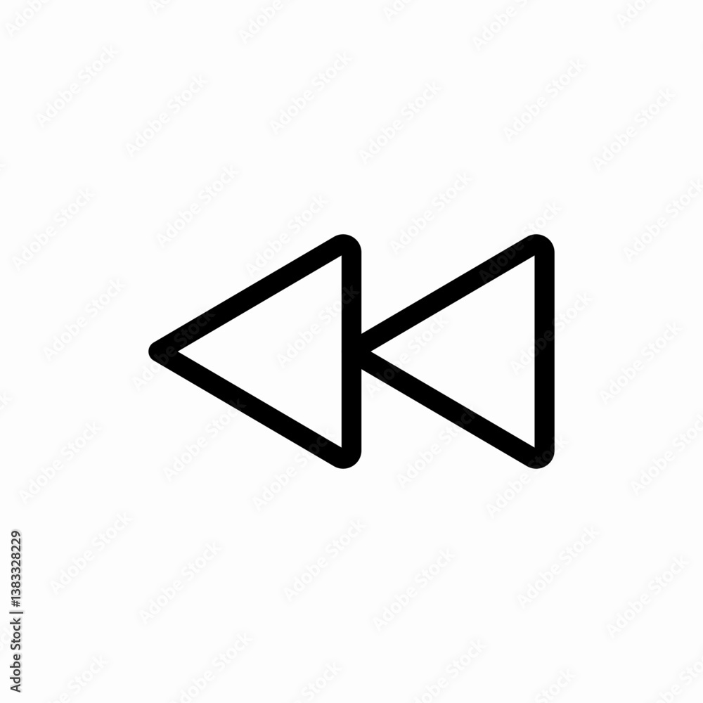 Skip previous icon vector sign Skip previous icon vector sign