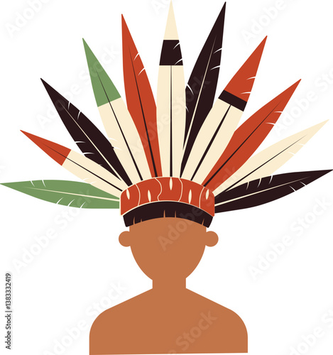 Latin American Indian with headdress