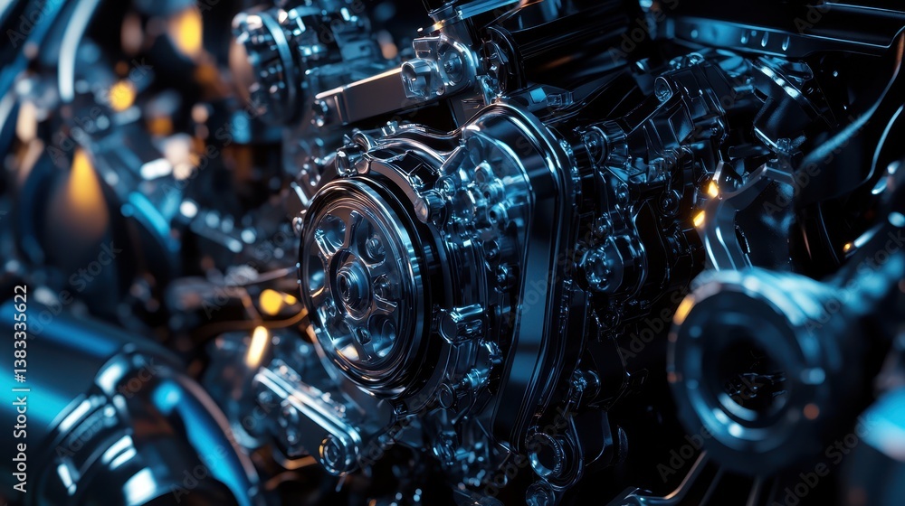 Modern car engines showcasing advanced automotive technology with soft, ambient lighting that highlights their sleek and sophisticated design. Modern car engines showcasing advanced automotive technology with soft, ambient lighting that highlights their sleek and sophisticated design.