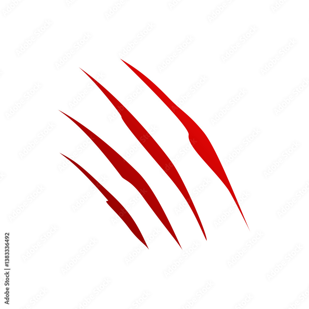 Red animal claw marks, scratches, talons cuts cat, tiger, dog, lion, monster isolated on white background. Red animal claw marks, scratches, talons cuts cat, tiger, dog, lion, monster isolated on white background.