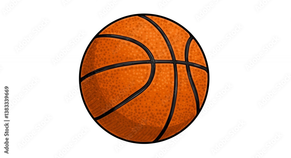 Fototapeta premium Orange Basketball Ball Illustration