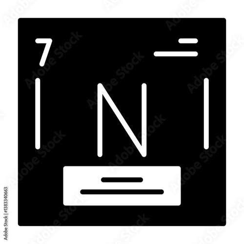 Nitrogen Outline Style Icon