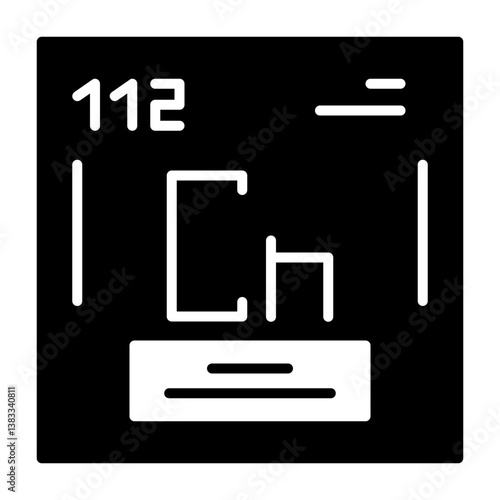 Copernicium Outline Style Icon